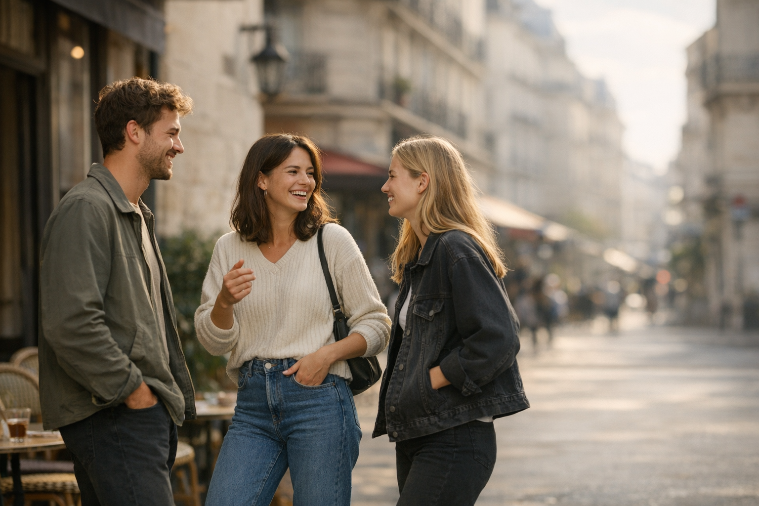 Freunde treffen sich spontan für eine gemeinsame Aktivität